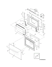 Door parts for Kenmore Range 790.36712505 (79036712505, 790 36712505) from AppliancePartsPros.com