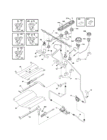 Burner parts for Kenmore Range 790.36713500 (79036713500, 790 36713500) from AppliancePartsPros.com