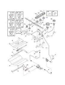 Burner parts for Kenmore Range 790.36713503 (79036713503, 790 36713503) from AppliancePartsPros.com