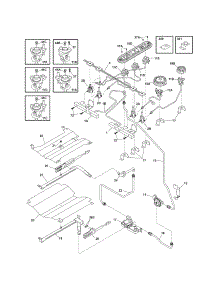 Burner parts for Kenmore Range 790.36719503 (79036719503, 790 36719503) from AppliancePartsPros.com