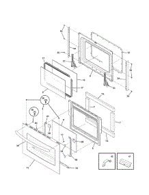 Door parts for Kenmore Range 790.36723602 (79036723602, 790 36723602) from AppliancePartsPros.com
