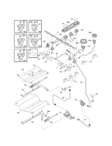 Burner parts for Kenmore Range 790.36723603 (79036723603, 790 36723603) from AppliancePartsPros.com