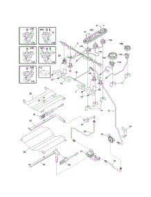 Burner parts for Kenmore Range 790.36723604 (79036723604, 790 36723604) from AppliancePartsPros.com