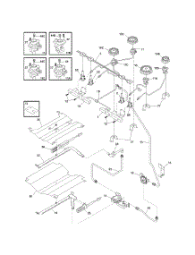 Burner parts for Kenmore Range 790.36733701 (79036733701, 790 36733701) from AppliancePartsPros.com