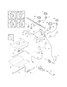 Burner parts for Kenmore Range 790.36733702 (79036733702, 790 36733702) from AppliancePartsPros.com