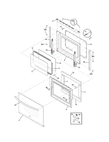 Door parts for Kenmore Range 790.36902902 (79036902902, 790 36902902) from AppliancePartsPros.com