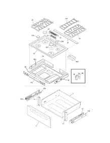 Top / Drawer parts for Kenmore Range 790.36902902 (79036902902, 790 36902902) from AppliancePartsPros.com