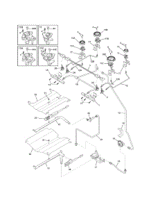 Burner parts for Kenmore Range 790.36902905 (79036902905, 790 36902905) from AppliancePartsPros.com