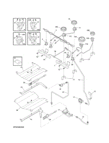 Burner parts for Kenmore Range 790.36903900 (79036903900, 790 36903900) from AppliancePartsPros.com