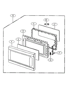 Cabinet Parts parts for Kenmore Microwave 721.61289100 (72161289100, 721 61289100) from AppliancePartsPros.com