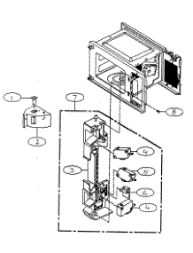 Cabinet Parts parts for Kenmore Microwave 721.61289100 (72161289100, 721 61289100) from AppliancePartsPros.com