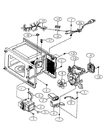 Cabinet Parts parts for Kenmore Microwave 721.61289100 (72161289100, 721 61289100) from AppliancePartsPros.com
