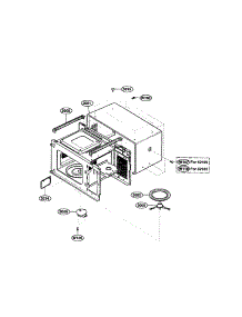 Oven Cavity parts for Kenmore Microwave 721.62109200 (72162109200, 721 62109200) from AppliancePartsPros.com