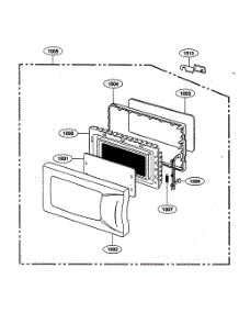 Door Parts parts for Kenmore Microwave 721.62212200 (72162212200, 721 62212200) from AppliancePartsPros.com
