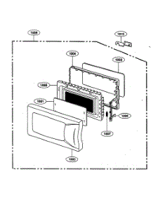 Door Parts parts for Kenmore Microwave 721.62219200 (72162219200, 721 62219200) from AppliancePartsPros.com