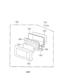 Door Parts parts for Kenmore Microwave 721.62219201 (72162219201, 721 62219201) from AppliancePartsPros.com