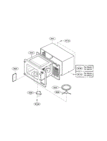 Oven Cavity Parts parts for Kenmore Microwave 721.62219201 (72162219201, 721 62219201) from AppliancePartsPros.com