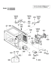 Interior Parts parts for Kenmore Microwave 721.62222300 (72162222300, 721 62222300) from AppliancePartsPros.com