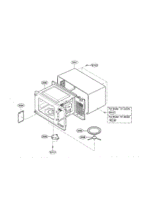 Oven Cavity Parts parts for Kenmore Microwave 721.62222301 (72162222301, 721 62222301) from AppliancePartsPros.com