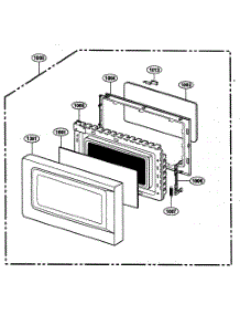 Door Parts parts for Kenmore Microwave 721.62223200 (72162223200, 721 62223200) from AppliancePartsPros.com