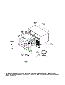 Oven Cavity parts for Kenmore Microwave 721.62229300 (72162229300, 721 62229300) from AppliancePartsPros.com