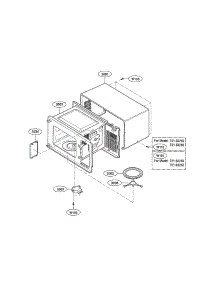Oven Cavity parts for Kenmore Microwave 721.62252201 (72162252201, 721 62252201) from AppliancePartsPros.com