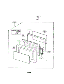 Door parts for Kenmore Microwave 721.62253201 (72162253201, 721 62253201) from AppliancePartsPros.com
