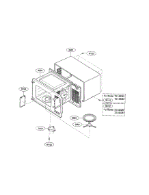 Oven Cavity parts for Kenmore Microwave 721.62253201 (72162253201, 721 62253201) from AppliancePartsPros.com