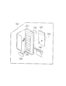Control Panel parts for Kenmore Microwave 721.62253201 (72162253201, 721 62253201) from AppliancePartsPros.com