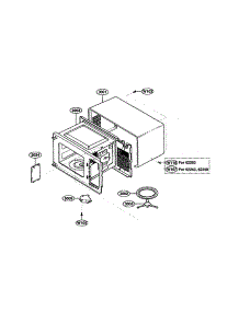 Oven Cavity parts for Kenmore Microwave 721.62259200 (72162259200, 721 62259200) from AppliancePartsPros.com