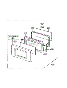 Door parts for Kenmore Microwave 721.62259200 (72162259200, 721 62259200) from AppliancePartsPros.com