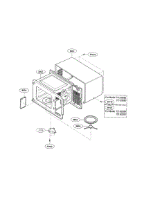 Oven Cavity parts for Kenmore Microwave 721.62259201 (72162259201, 721 62259201) from AppliancePartsPros.com