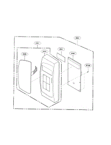 Control Panel parts for Kenmore Microwave 721.62259201 (72162259201, 721 62259201) from AppliancePartsPros.com
