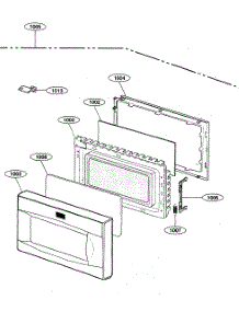 Door parts for Kenmore Microwave 721.62292200 (72162292200, 721 62292200) from AppliancePartsPros.com
