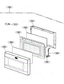 Door parts for Kenmore Microwave 721.62299200 (72162299200, 721 62299200) from AppliancePartsPros.com