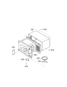 Housing Parts parts for Kenmore Microwave 721.62342200 (72162342200, 721 62342200) from AppliancePartsPros.com