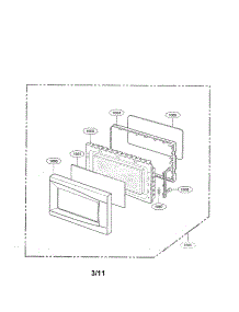 Door Parts parts for Kenmore Microwave 721.62342201 (72162342201, 721 62342201) from AppliancePartsPros.com