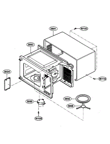 Oven Cavity Parts parts for Kenmore Microwave 721.62344300 (72162344300, 721 62344300) from AppliancePartsPros.com