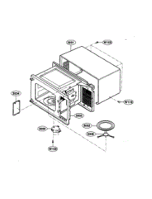 Oven Cavity parts for Kenmore Microwave 721.62344301 (72162344301, 721 62344301) from AppliancePartsPros.com