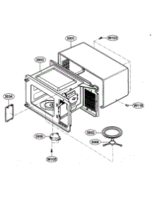 Oven Cavity parts for Kenmore Microwave 721.62349202 (72162349202, 721 62349202) from AppliancePartsPros.com