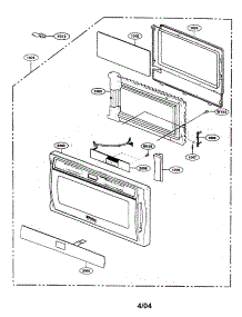 Door parts for Kenmore Microwave 721.62364200 (72162364200, 721 62364200) from AppliancePartsPros.com