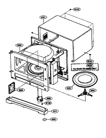Outside Cabinet Assembly parts for Kenmore Microwave 721.62365200 (72162365200, 721 62365200) from AppliancePartsPros.com