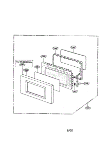 Door parts for Kenmore Microwave 721.62464200 (72162464200, 721 62464200) from AppliancePartsPros.com