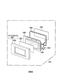 Door parts for Kenmore Microwave 721.62469200 (72162469200, 721 62469200) from AppliancePartsPros.com