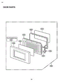 Door Parts parts for Kenmore Countertop Microwave 721.62469201 (72162469201, 721 62469201) from AppliancePartsPros.com