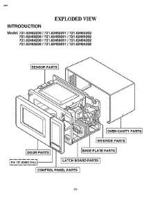 Introduction parts for Kenmore Countertop Microwave 721.62469201 (72162469201, 721 62469201) from AppliancePartsPros.com