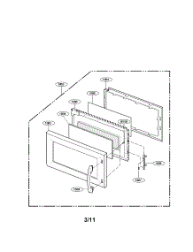 Door Parts parts for Kenmore Microwave 721.62752100 (72162752100, 721 62752100) from AppliancePartsPros.com