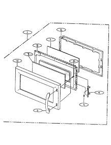 Door parts for Kenmore Microwave 721.62752200 (72162752200, 721 62752200) from AppliancePartsPros.com
