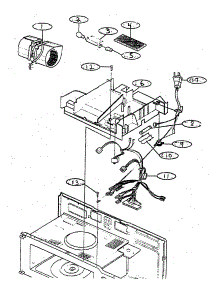 Wiring parts for Kenmore Microwave 721.62752200 (72162752200, 721 62752200) from AppliancePartsPros.com