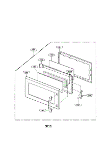Door Parts parts for Kenmore Microwave 721.62772100 (72162772100, 721 62772100) from AppliancePartsPros.com